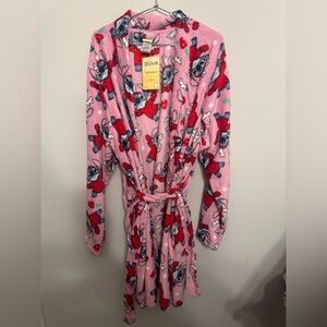 Pink Stitch Patterned Robe Christmas